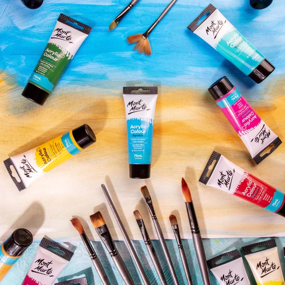 Acrylic Colour Paint Signature 75ml (2.5 US fl.oz) Tube - Cerulean Blue