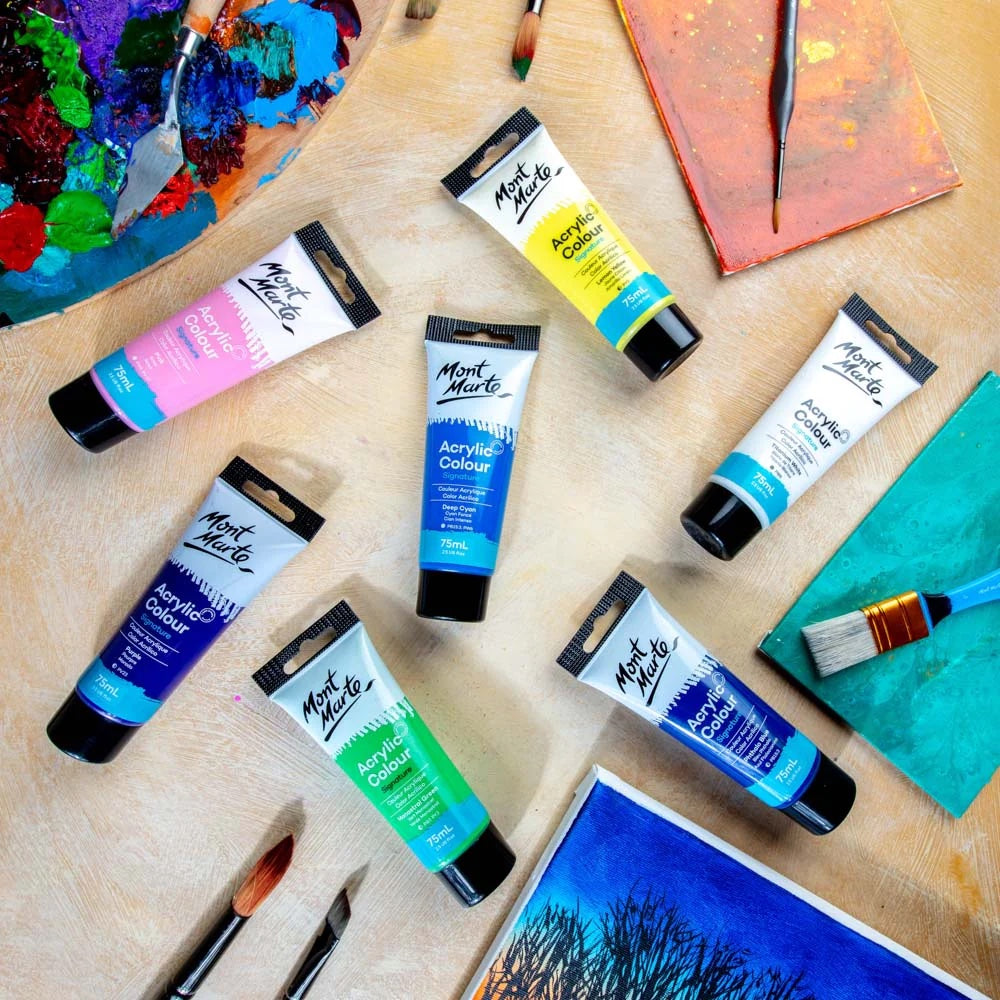 Acrylic Colour Paint Signature 75ml (2.5 US fl.oz) Tube - Deep Cyan