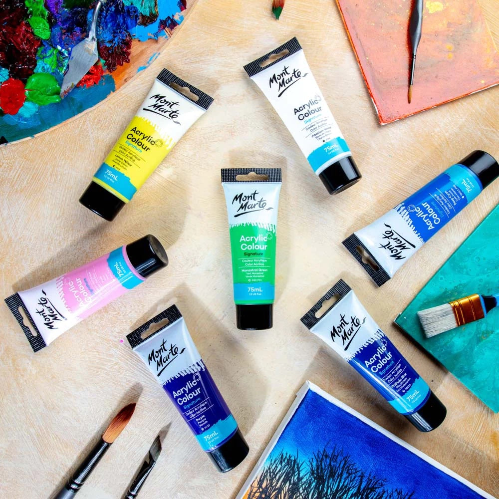 Acrylic Colour Paint Signature 75ml (2.5 US fl.oz) Tube - Monastral Green