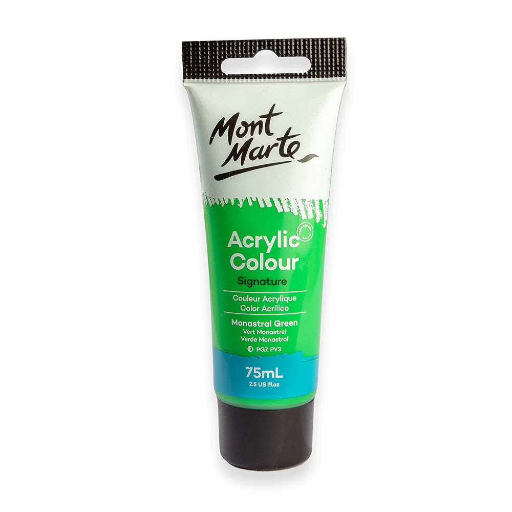 Acrylic Colour Paint Signature 75ml (2.5 US fl.oz) Tube - Monastral Green