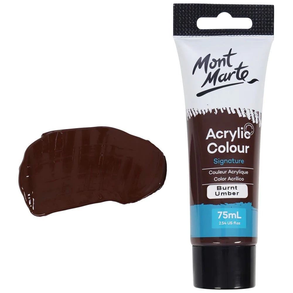 Acrylic Colour Paint Signature 75ml (2.5 US fl.oz) Tube - Burnt Umber