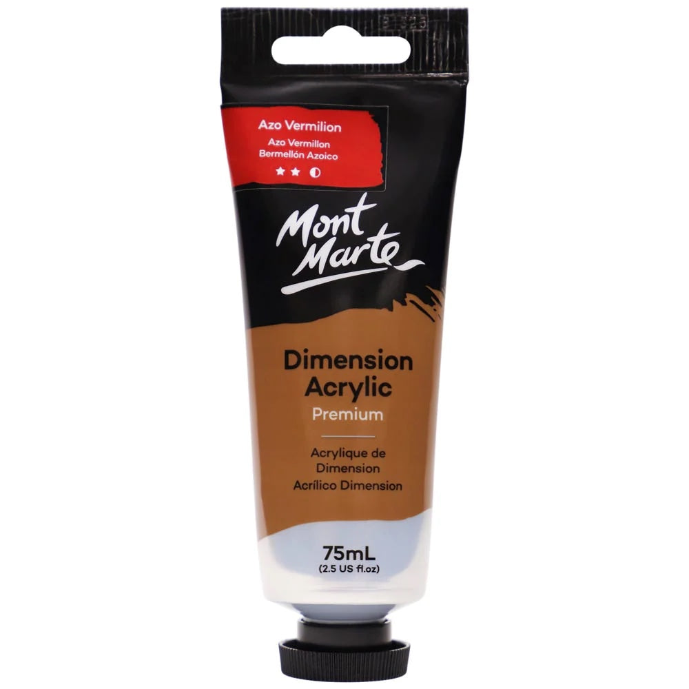Dimension Acrylic Premium 75ml (2.5 US fl.oz) Tube - Azo Vermillion