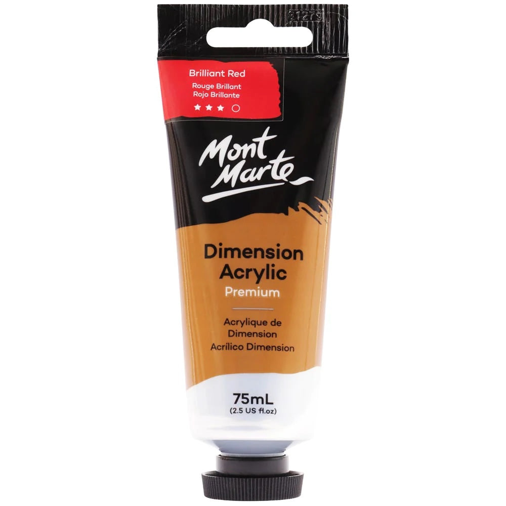 Dimension Acrylic Premium 75ml (2.5 US fl.oz) Tube - Brilliant Red
