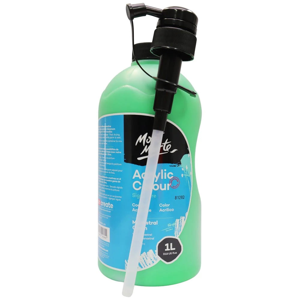 Acrylic Colour Signature 1L (33.8 US fl.oz) Bottle - Monastral Green
