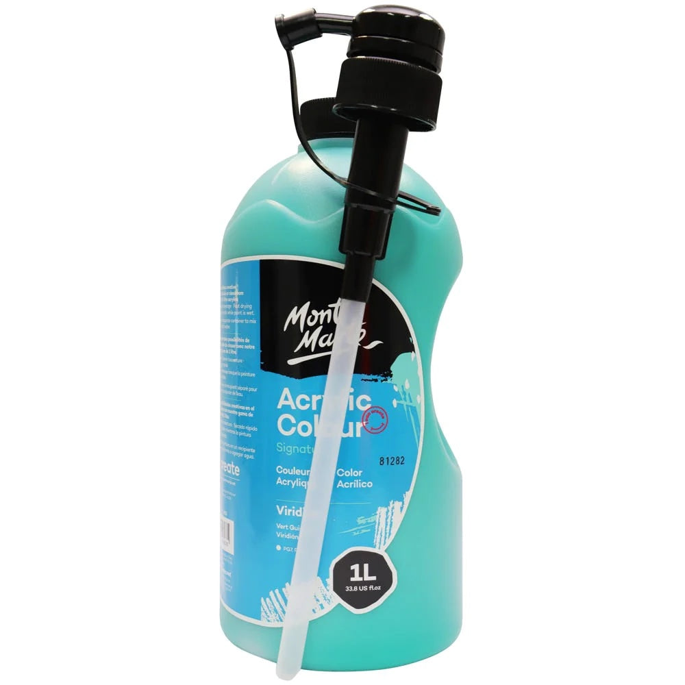 Acrylic Colour Signature 1L (33.8 US fl.oz) Bottle - Viridian
