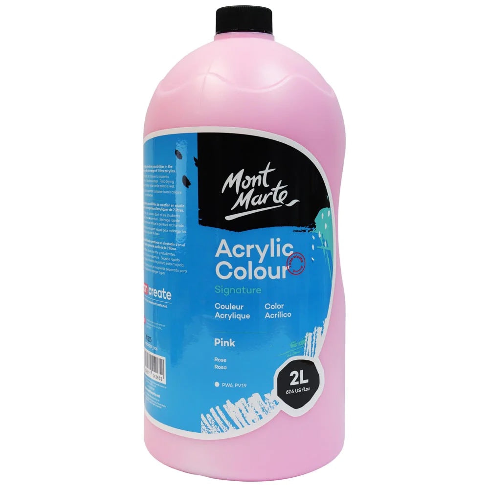 Acrylic Colour Paint Signature 2L (67.6 US fl.oz) Bottle – Pink