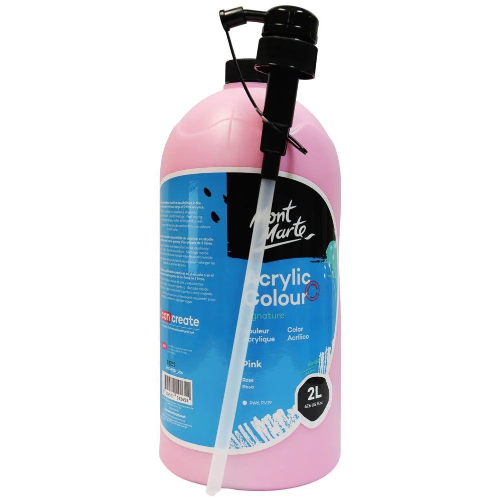Acrylic Colour Paint Signature 2L (67.6 US fl.oz) Bottle – Pink