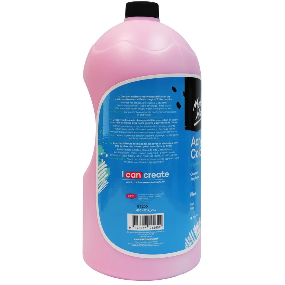 Acrylic Colour Paint Signature 2L (67.6 US fl.oz) Bottle – Pink