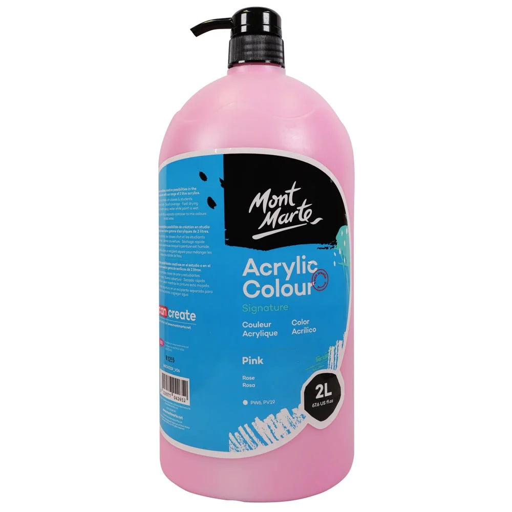 Acrylic Colour Paint Signature 2L (67.6 US fl.oz) Bottle – Pink