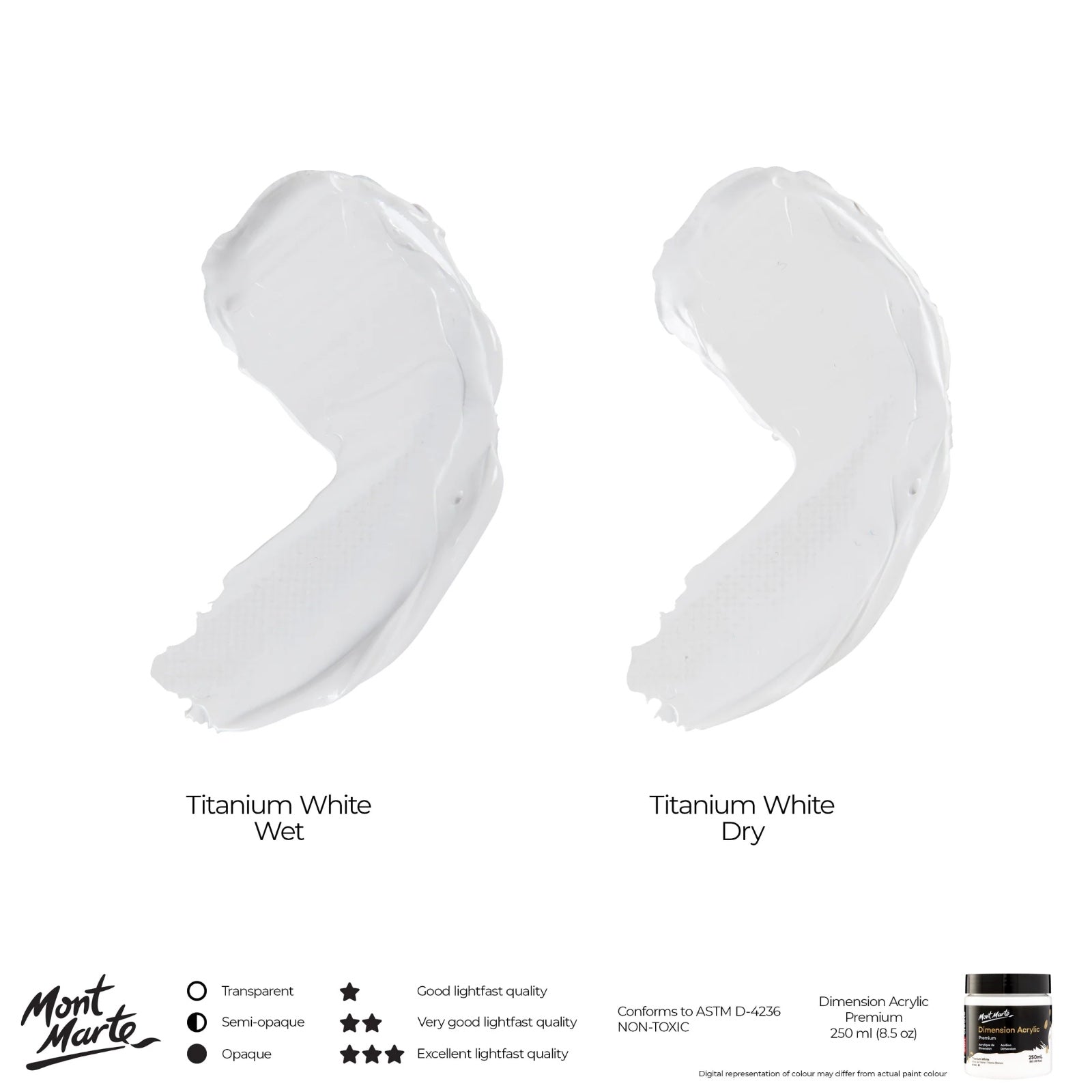 Dimension Acrylic Premium 250ml (8.5 US fl.oz) - Titanium White