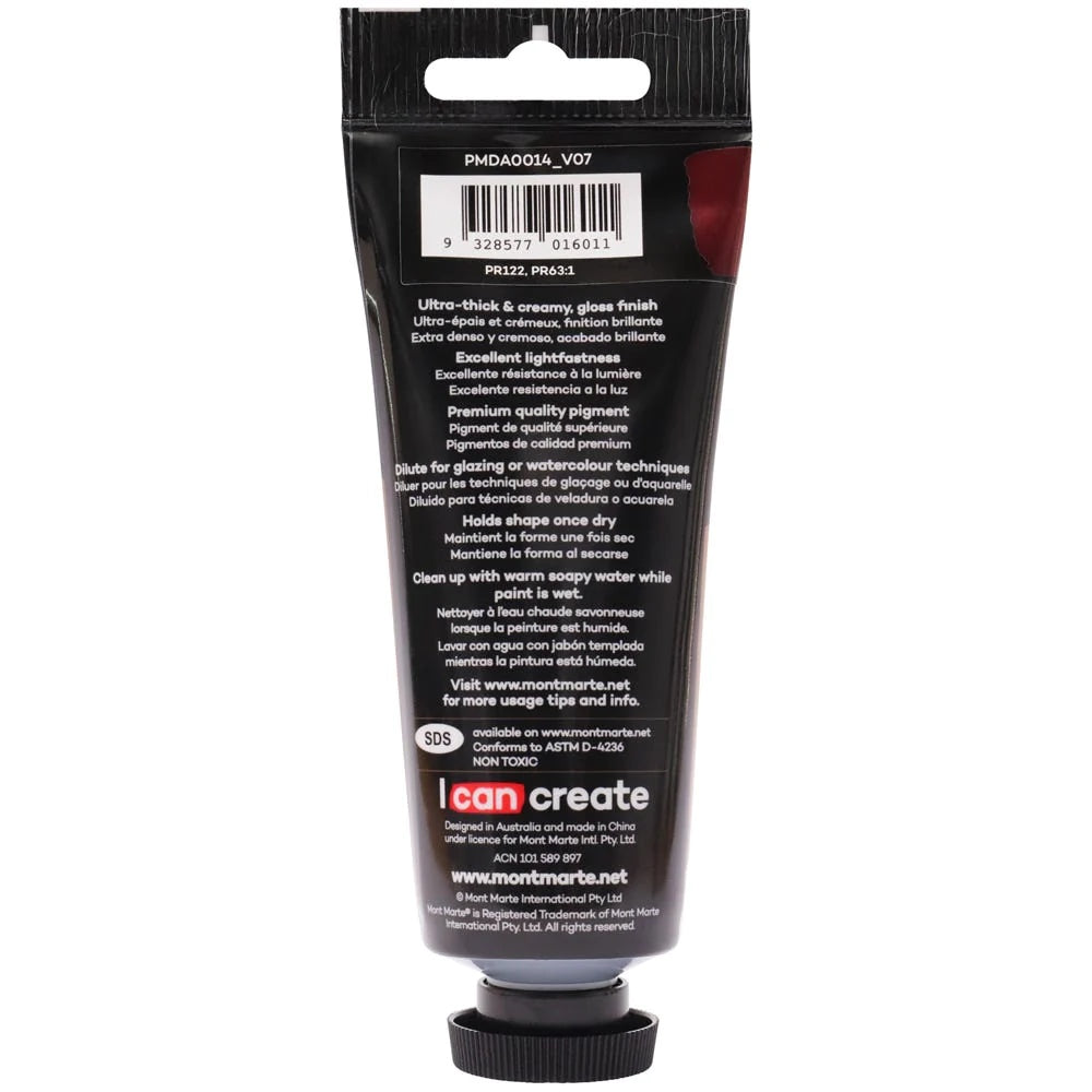 Dimension Acrylic Premium 75ml (2.5 US fl.oz) Tube - Rose Madder