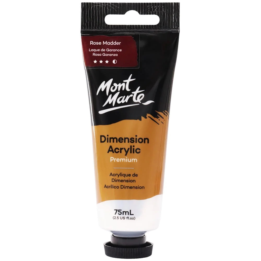 Dimension Acrylic Premium 75ml (2.5 US fl.oz) Tube - Rose Madder