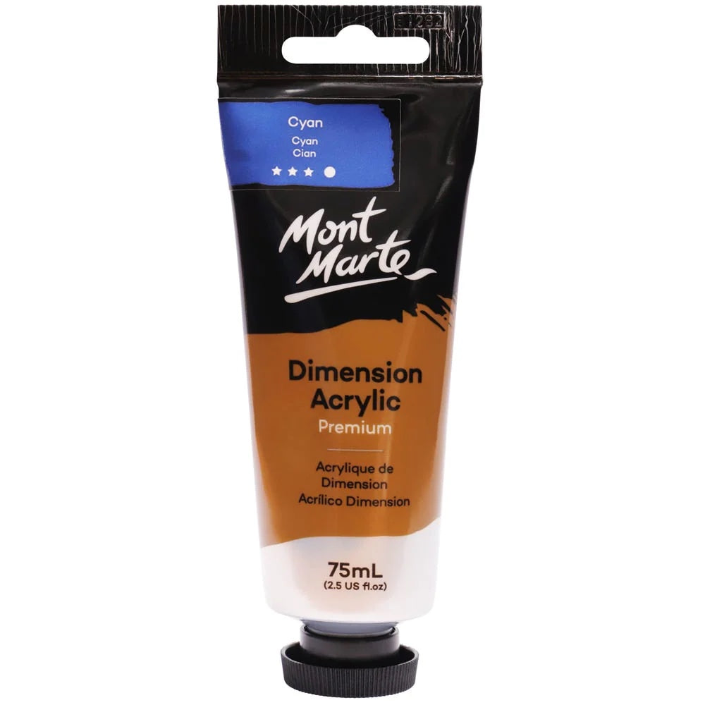 Dimension Acrylic Premium 75ml (2.5 US fl.oz) Tube - Cyan