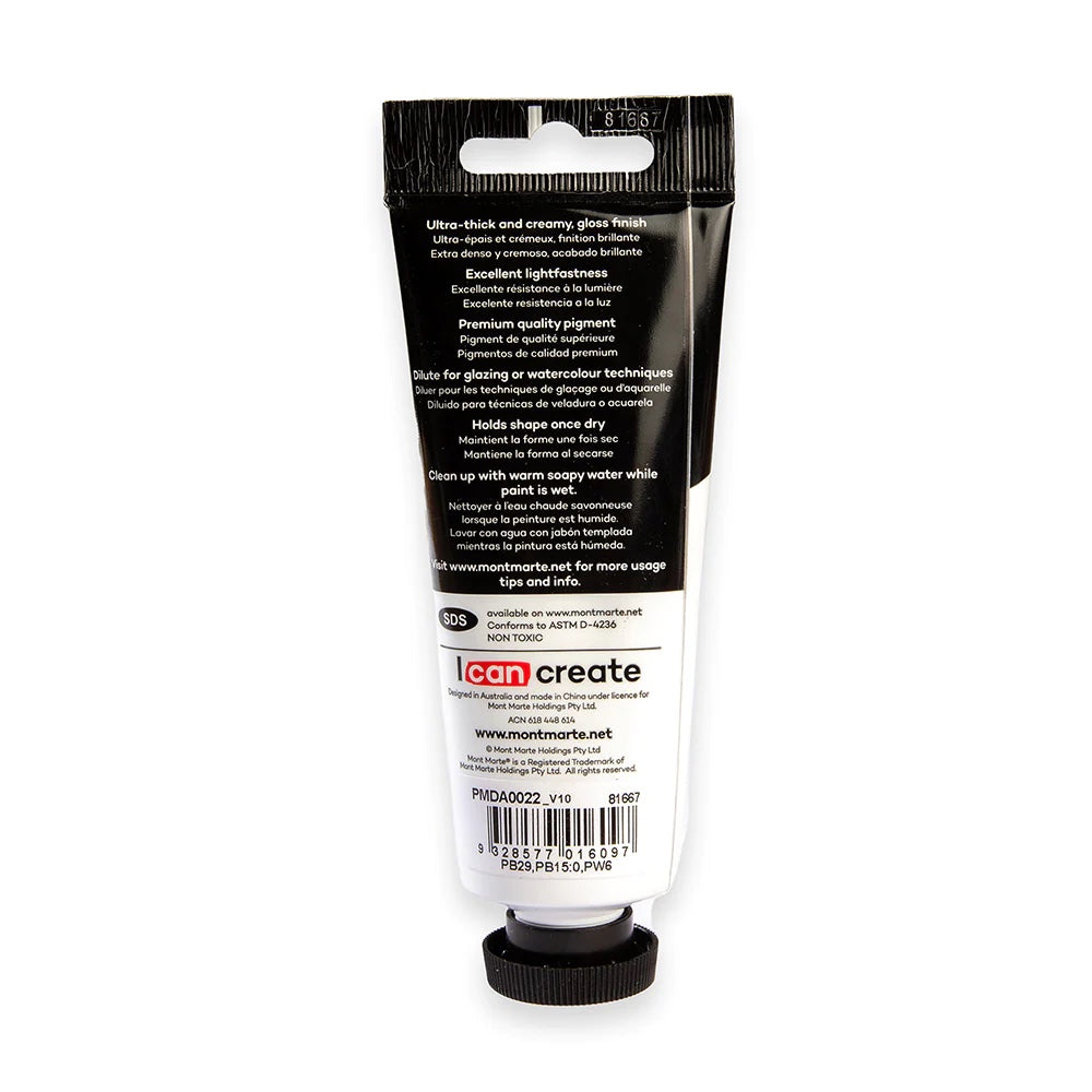 Dimension Acrylic Premium 75ml (2.5 US fl.oz) Tube - Cobalt Blue