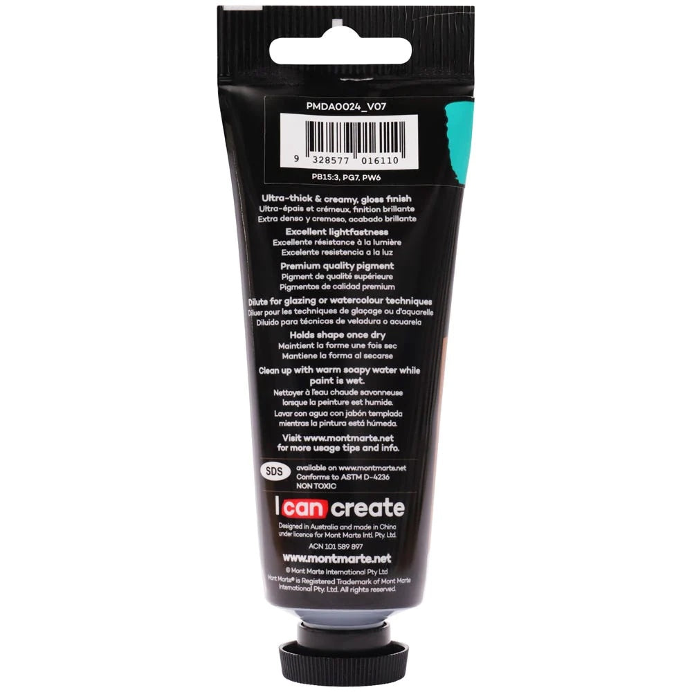 Dimension Acrylic Premium 75ml (2.5 US fl.oz) Tube - Turquoise