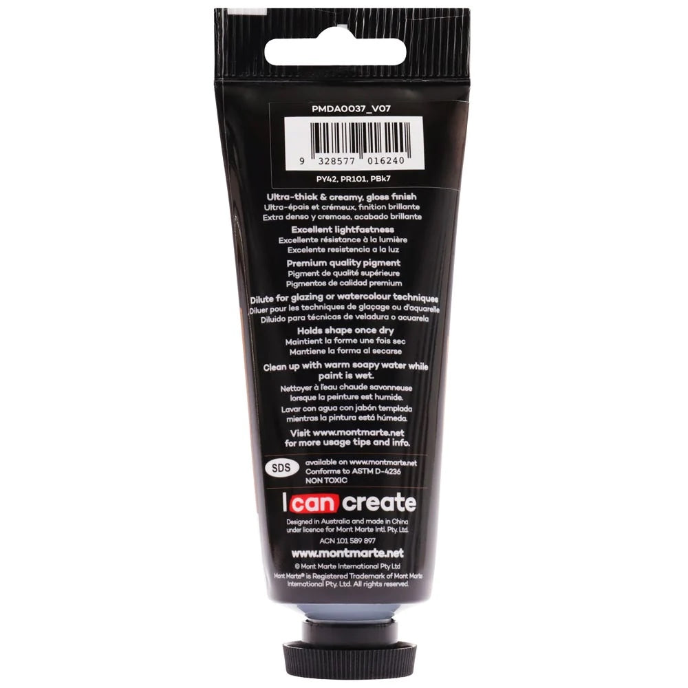 Dimension Acrylic Premium 75ml (2.5 US fl.oz) Tube - Raw Umber