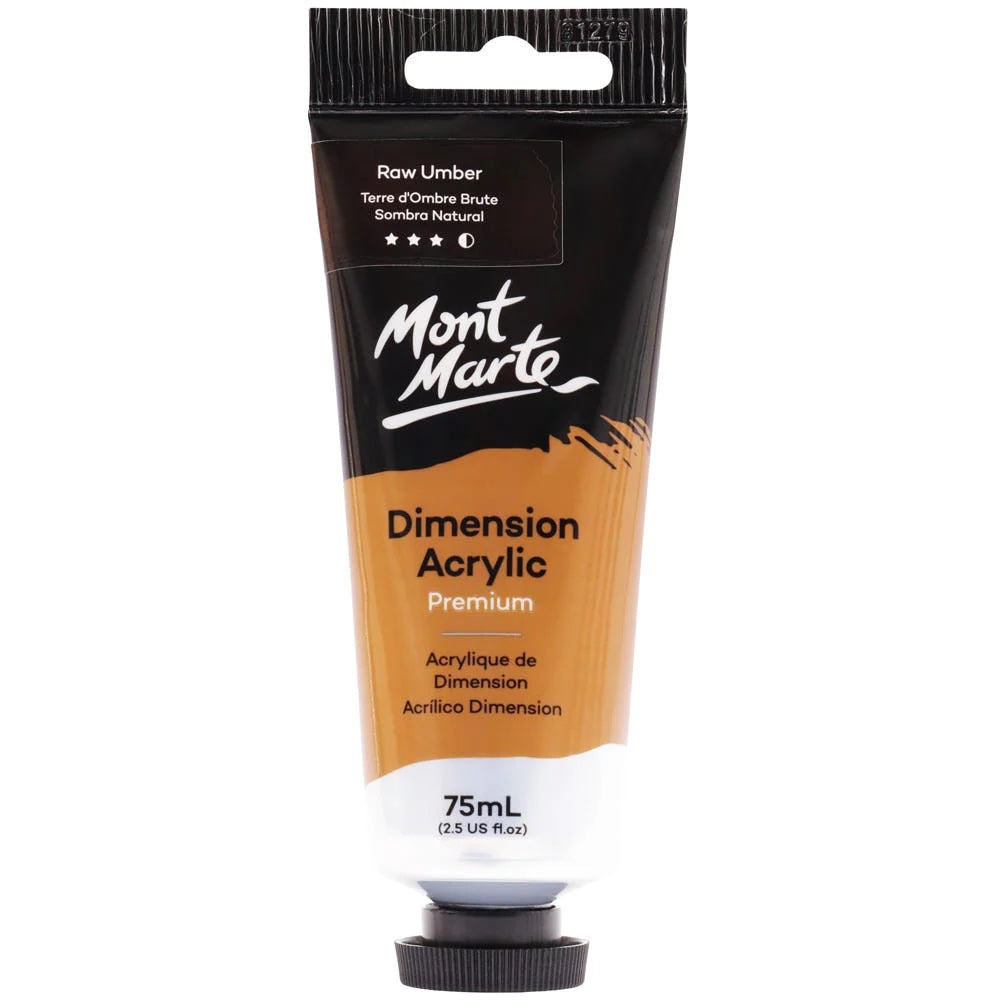 Dimension Acrylic Premium 75ml (2.5 US fl.oz) Tube - Raw Umber