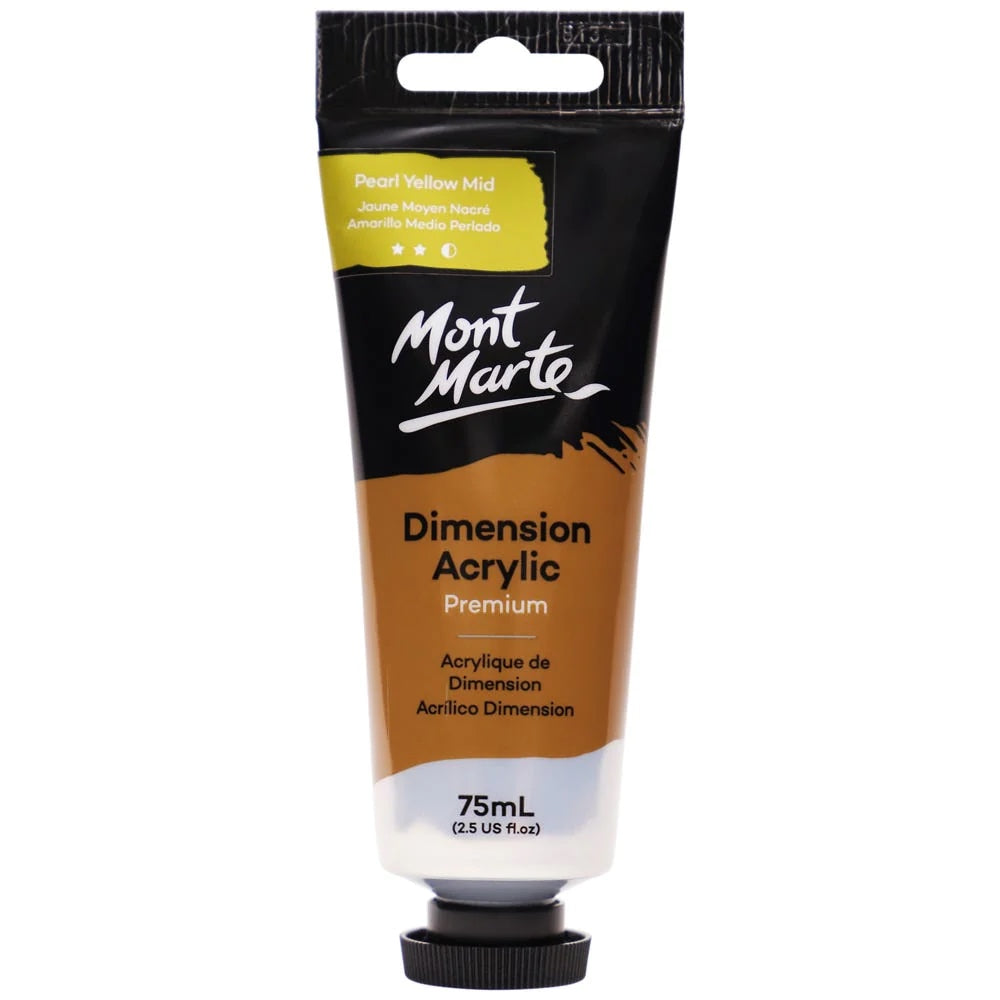 Dimension Acrylic Premium 75ml (2.5 US fl.oz) Tube - Pearl Yellow Mid