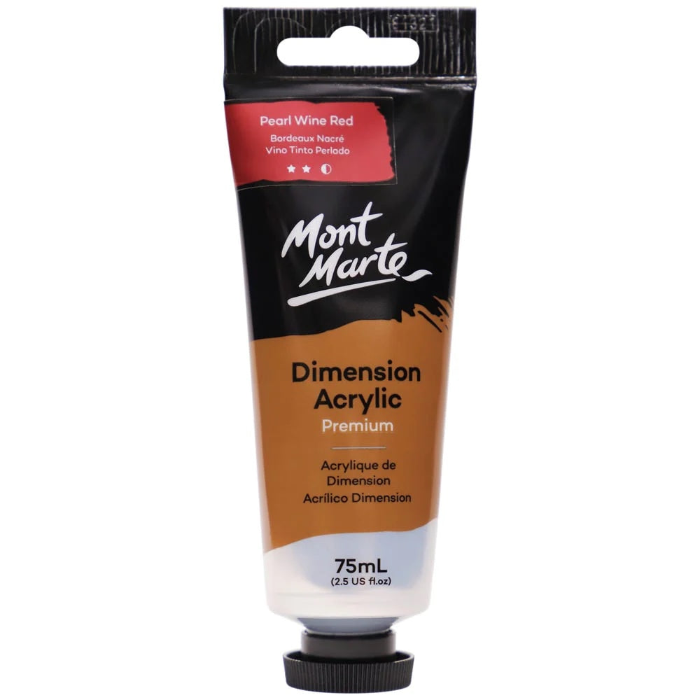 Dimension Acrylic Premium 75ml (2.5 US fl.oz) Tube - Pearl Wine Red