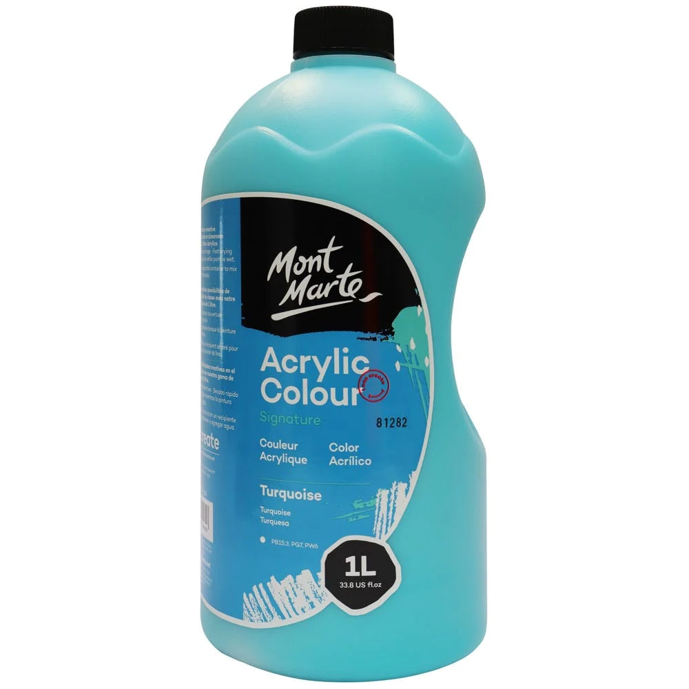 Acrylic Colour Signature 1L (33.8 US fl.oz) Bottle - Turquoise