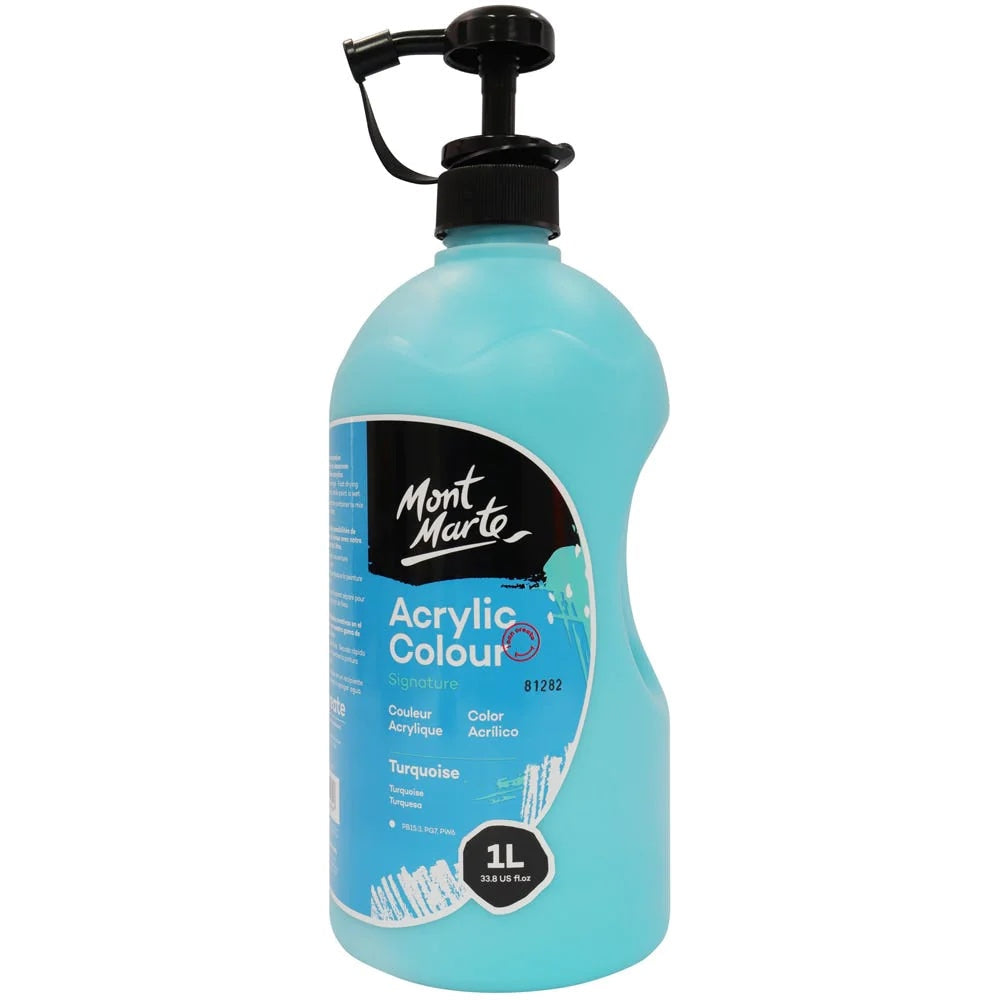Acrylic Colour Signature 1L (33.8 US fl.oz) Bottle - Turquoise
