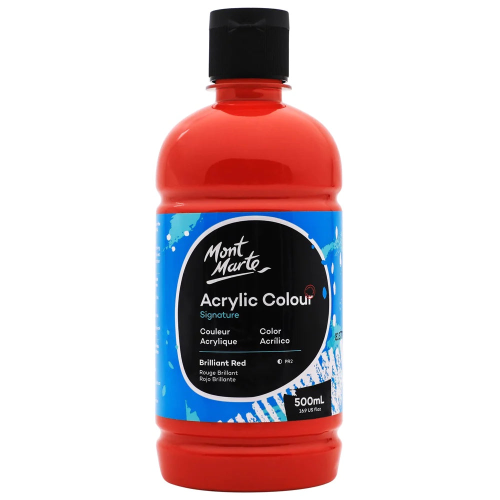 Acrylic Colour Signature 500ml (16.9 US fl.oz) - Brilliant Red