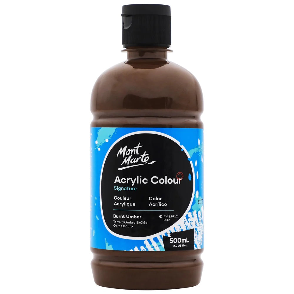 Acrylic Colour Signature 500ml (16.9 US fl.oz) - Burnt Umber
