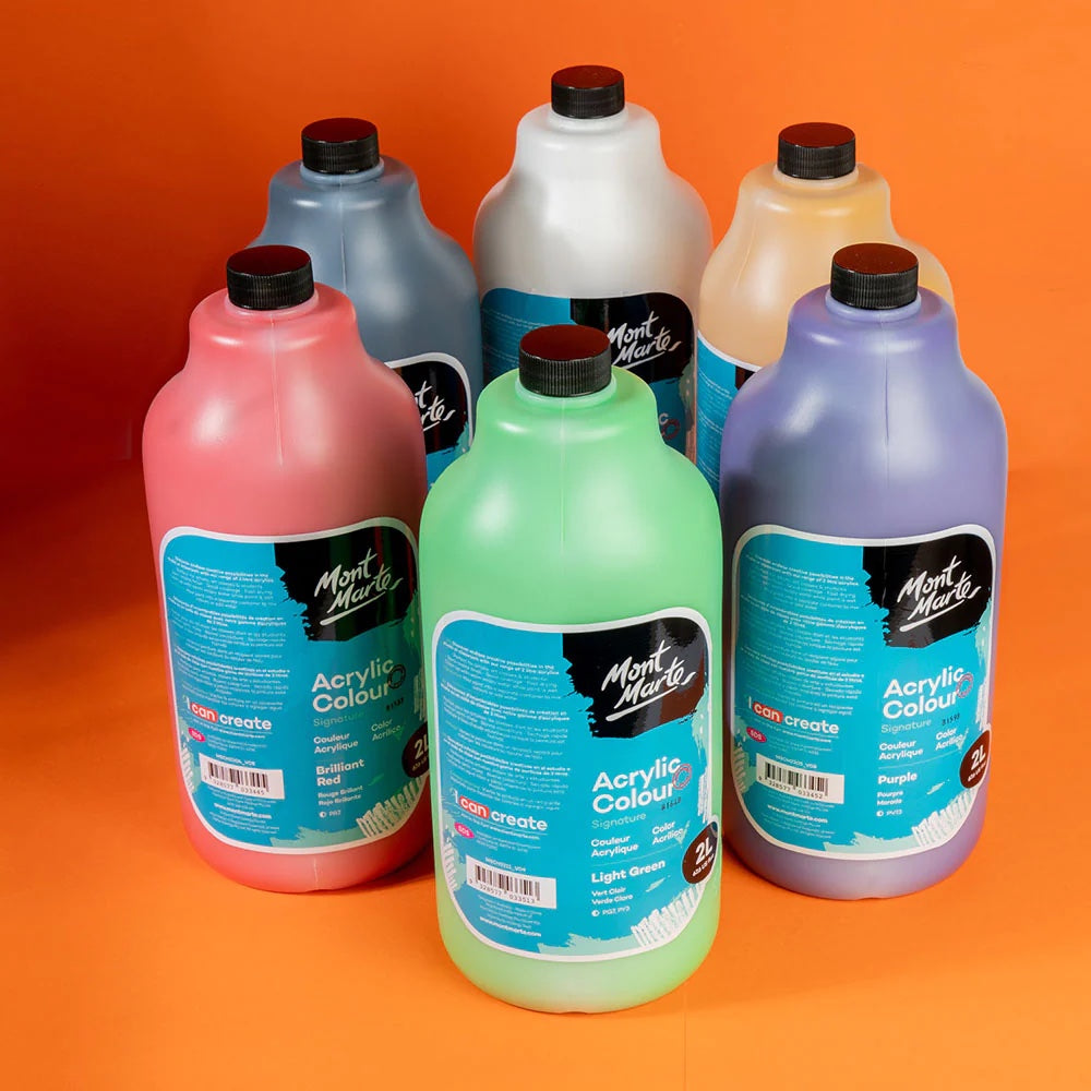 Acrylic Colour Paint Signature 2L (67.6 US fl.oz) Bottle – Titanium White