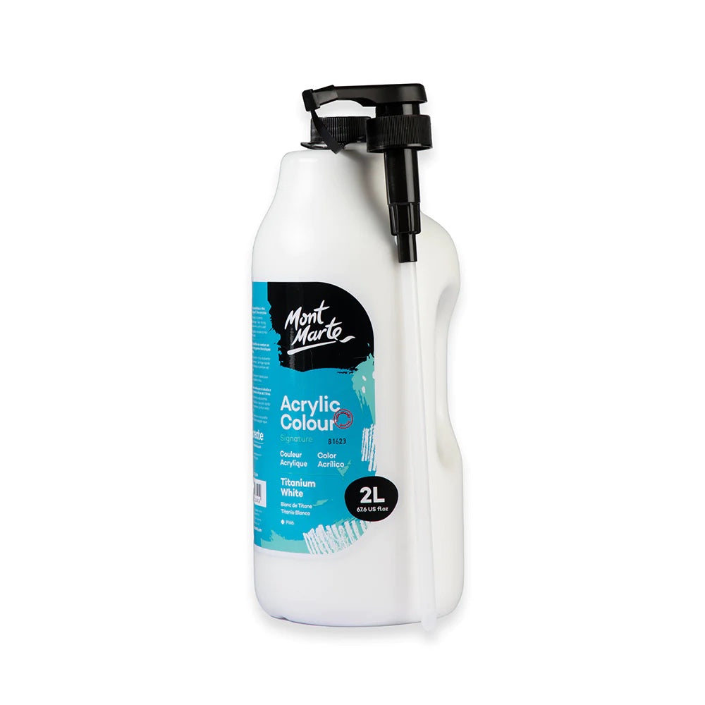 Acrylic Colour Paint Signature 2L (67.6 US fl.oz) Bottle – Titanium White