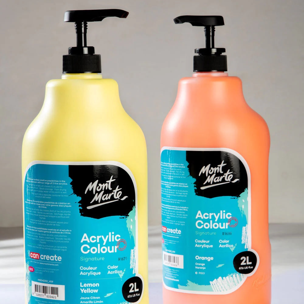 Acrylic Colour Paint Signature 2L (67.6 US fl.oz) Bottle – Lemon Yellow