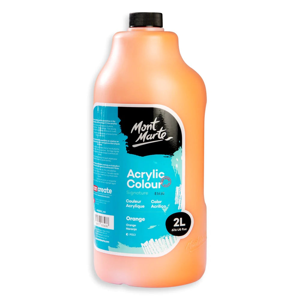 Acrylic Colour Paint Signature 2L (67.6 US fl.oz) Bottle – Orange