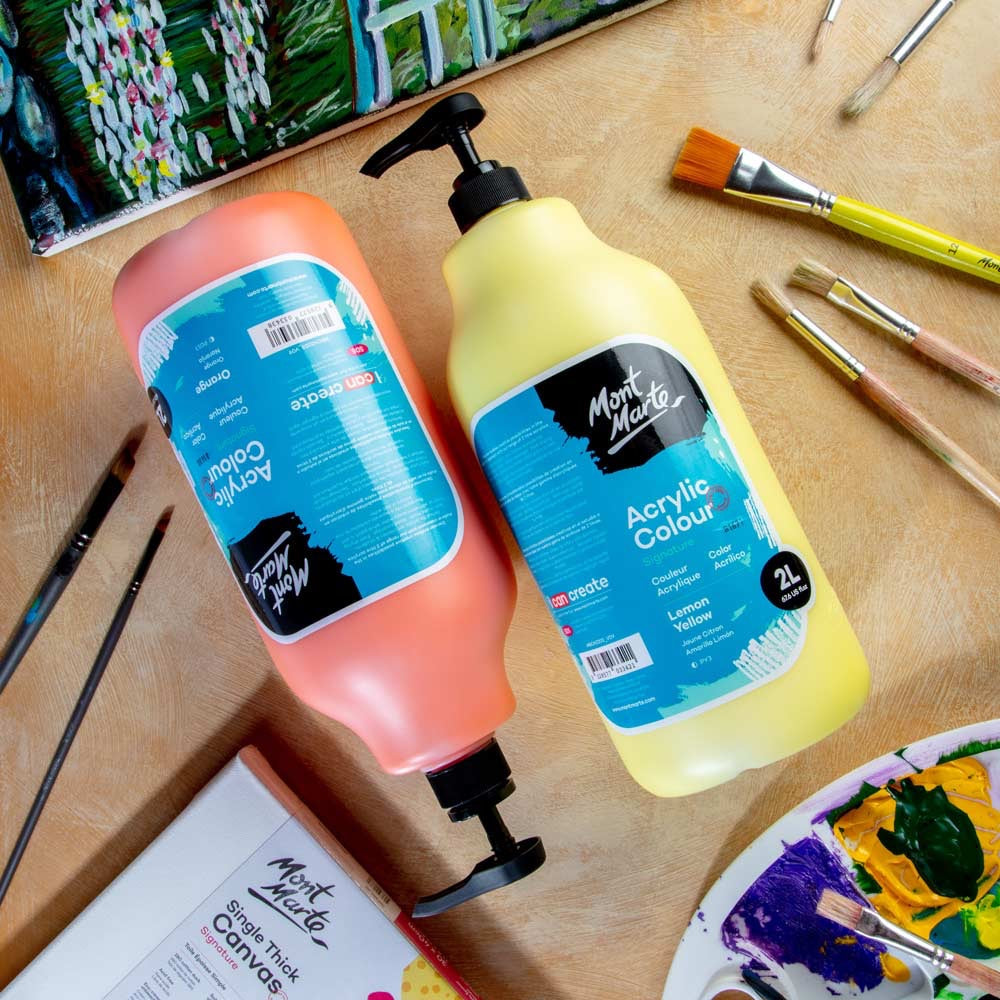 Acrylic Colour Paint Signature 2L (67.6 US fl.oz) Bottle – Orange