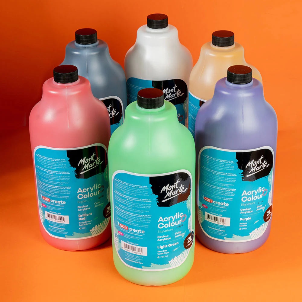 Acrylic Colour Paint Signature 2L (67.6 US fl.oz) Bottle – Brilliant Red