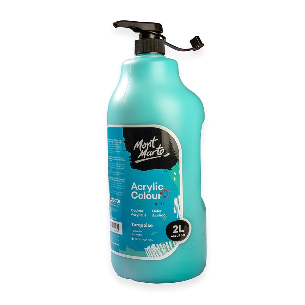 Acrylic Colour Paint Signature 2L (67.6 US fl.oz) Bottle – Turquoise