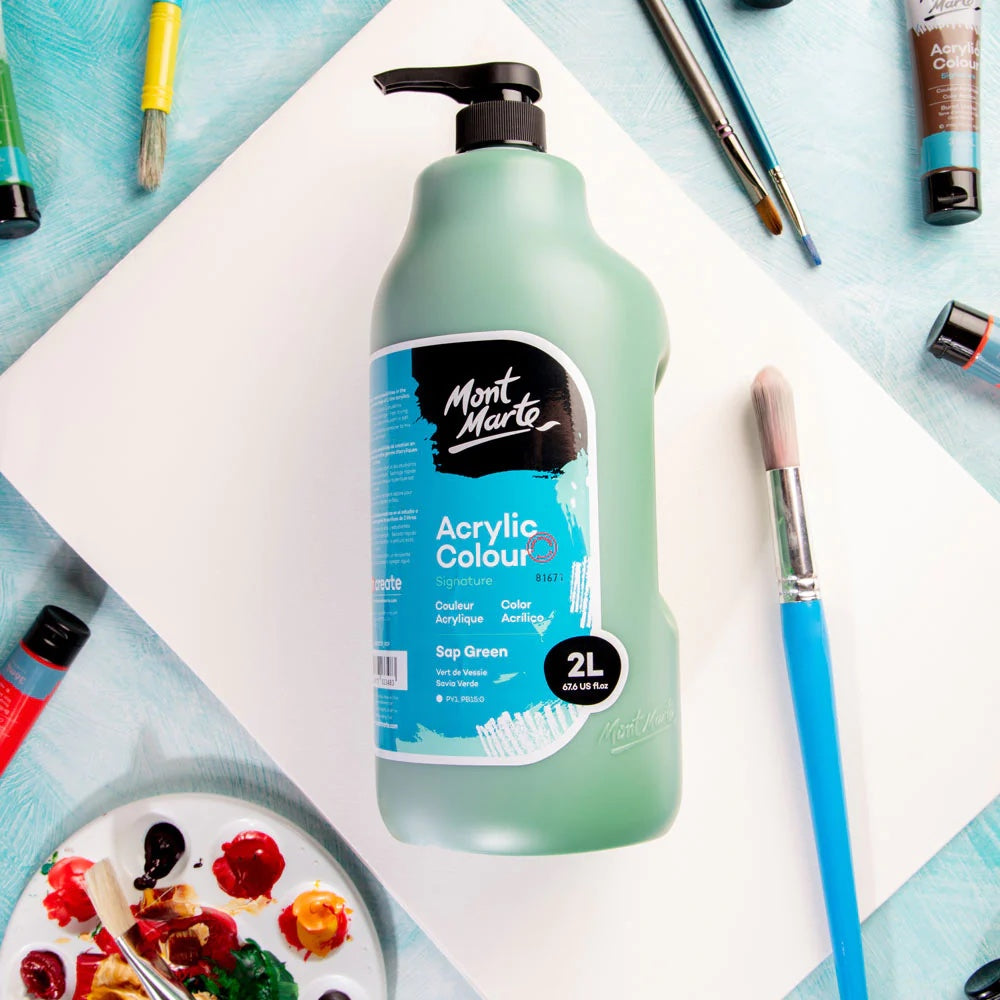 Acrylic Colour Paint Signature 2L (67.6 US fl.oz) Bottle – Sap Green