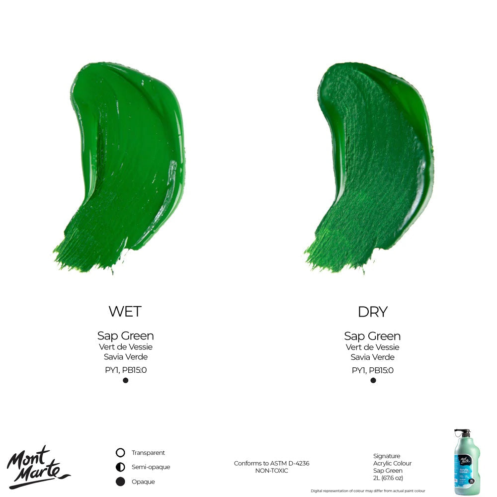 Acrylic Colour Paint Signature 2L (67.6 US fl.oz) Bottle – Sap Green