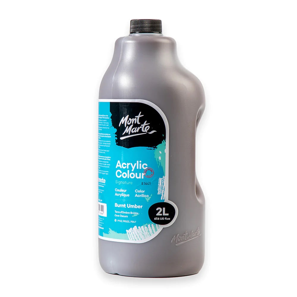 Acrylic Colour Paint Signature 2L (67.6 US fl.oz) Bottle – Burnt Umber