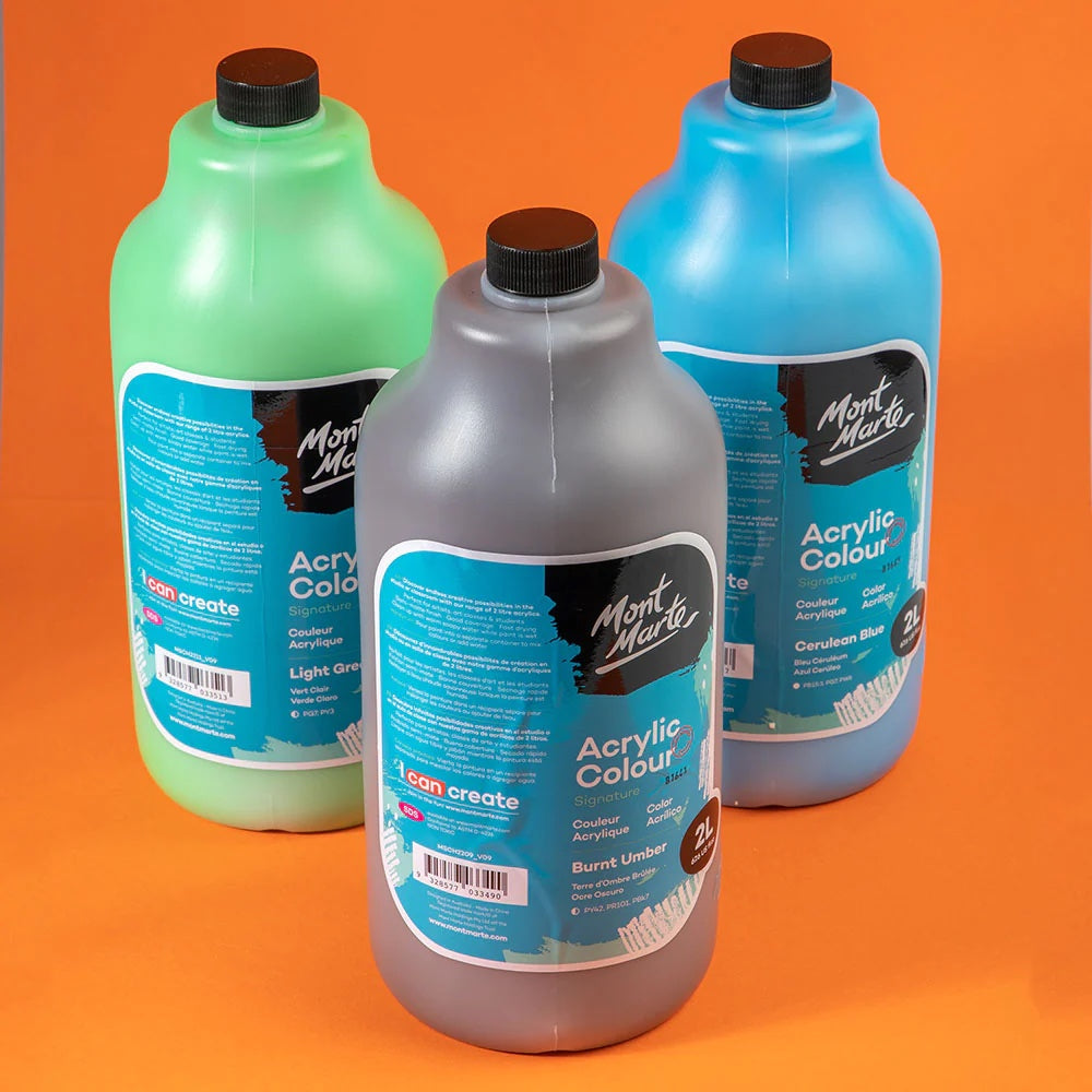 Acrylic Colour Paint Signature 2L (67.6 US fl.oz) Bottle – Burnt Umber