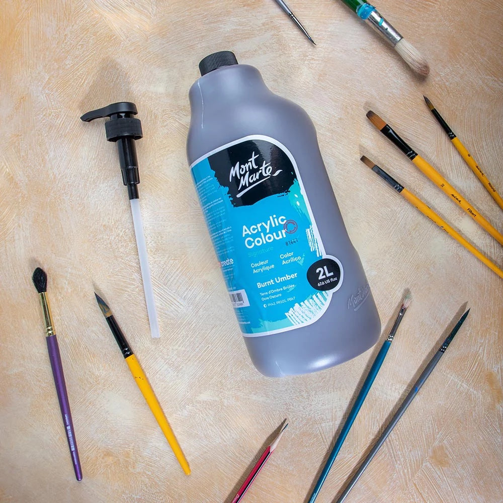 Acrylic Colour Paint Signature 2L (67.6 US fl.oz) Bottle – Burnt Umber