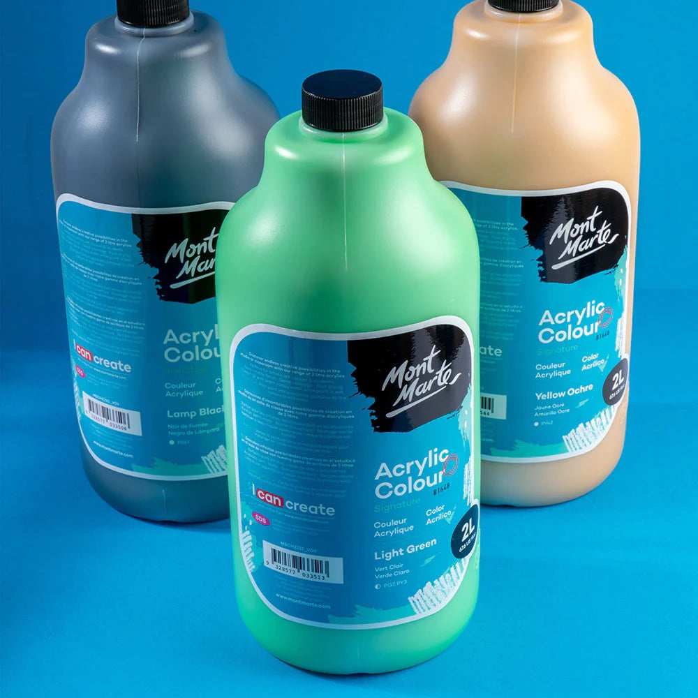 Acrylic Colour Paint Signature 2L (67.6 US fl.oz) Bottle – Black