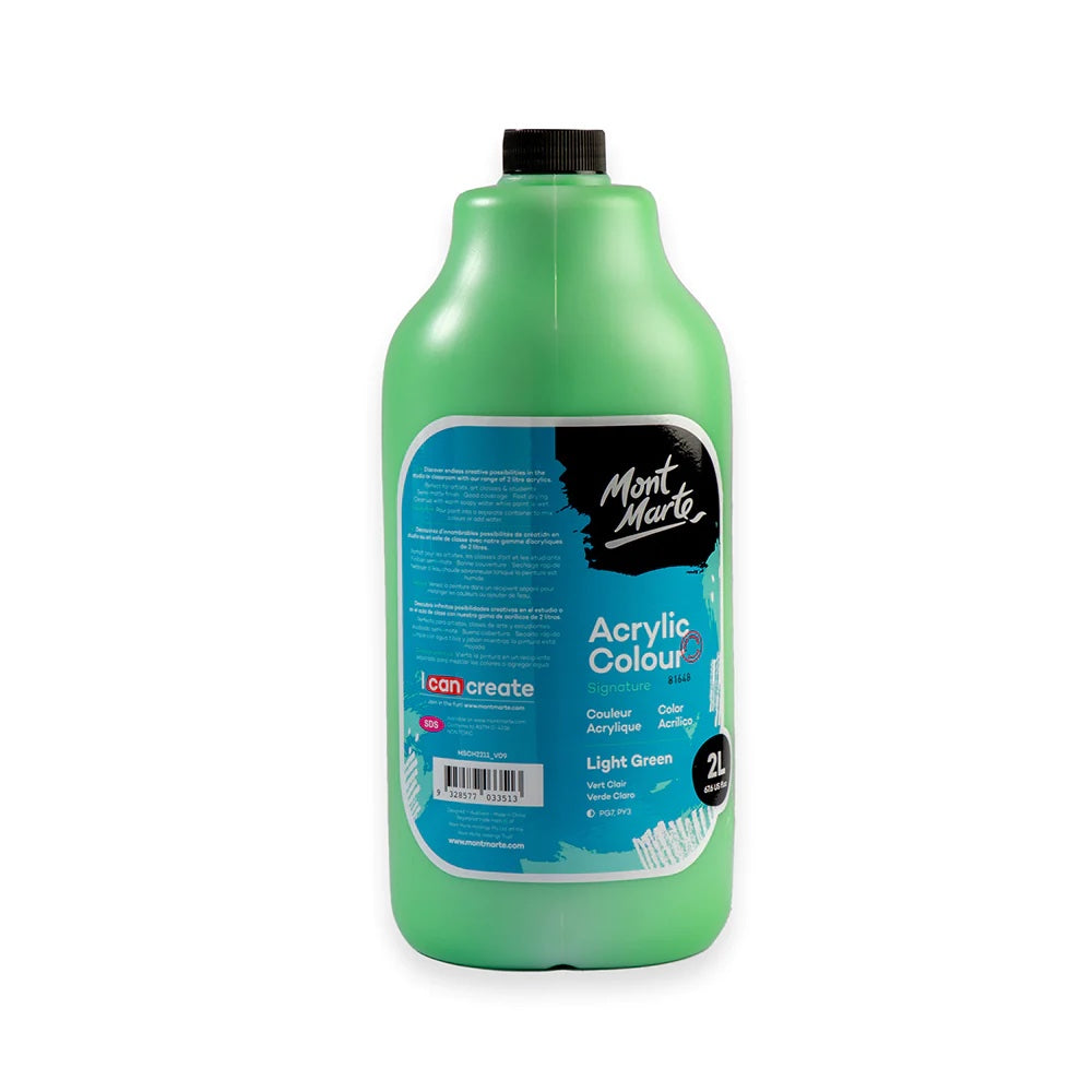 Acrylic Colour Paint Signature 2L (67.6 US fl.oz) Bottle – Light Green