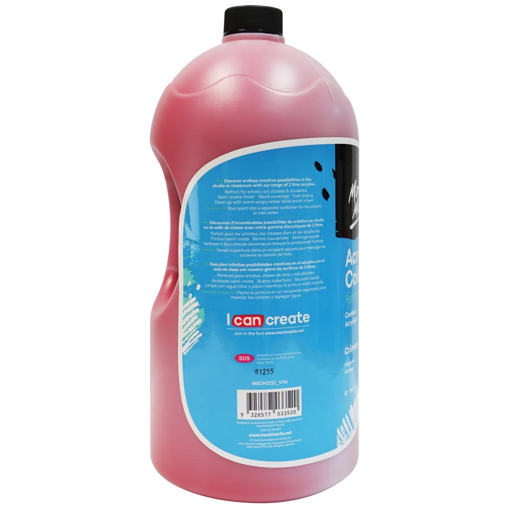 Acrylic Colour Paint Signature 2L (67.6 US fl.oz) Bottle – Crimson