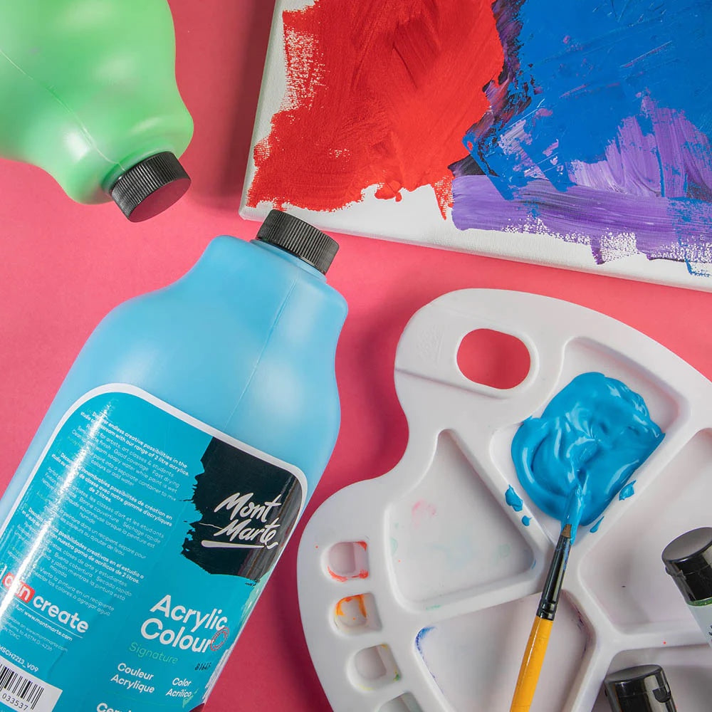 Acrylic Colour Paint Signature 2L (67.6 US fl.oz) Bottle – Cerulean Blue