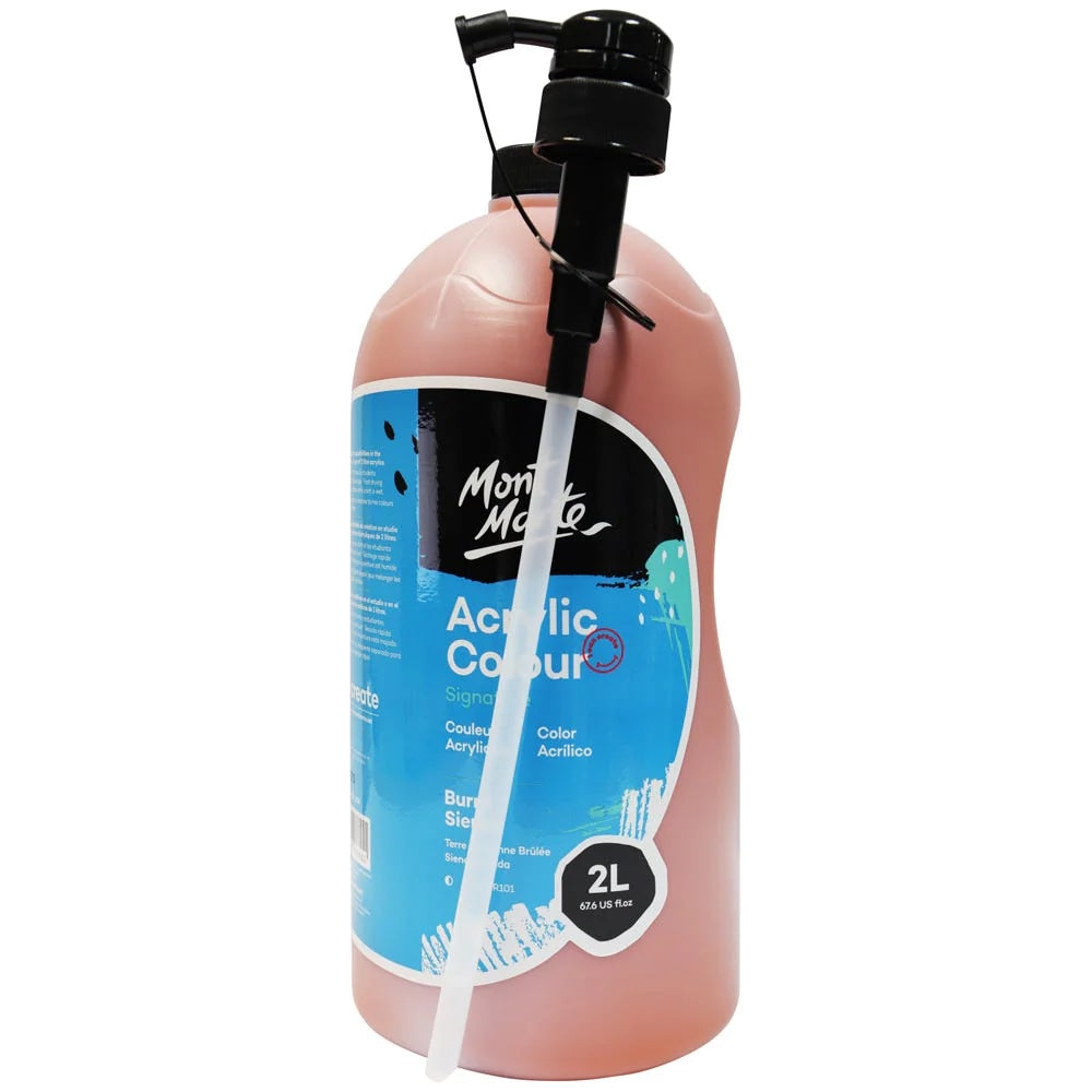 Acrylic Colour Paint Signature 2L (67.6 US fl.oz) Bottle – Burnt Sienna