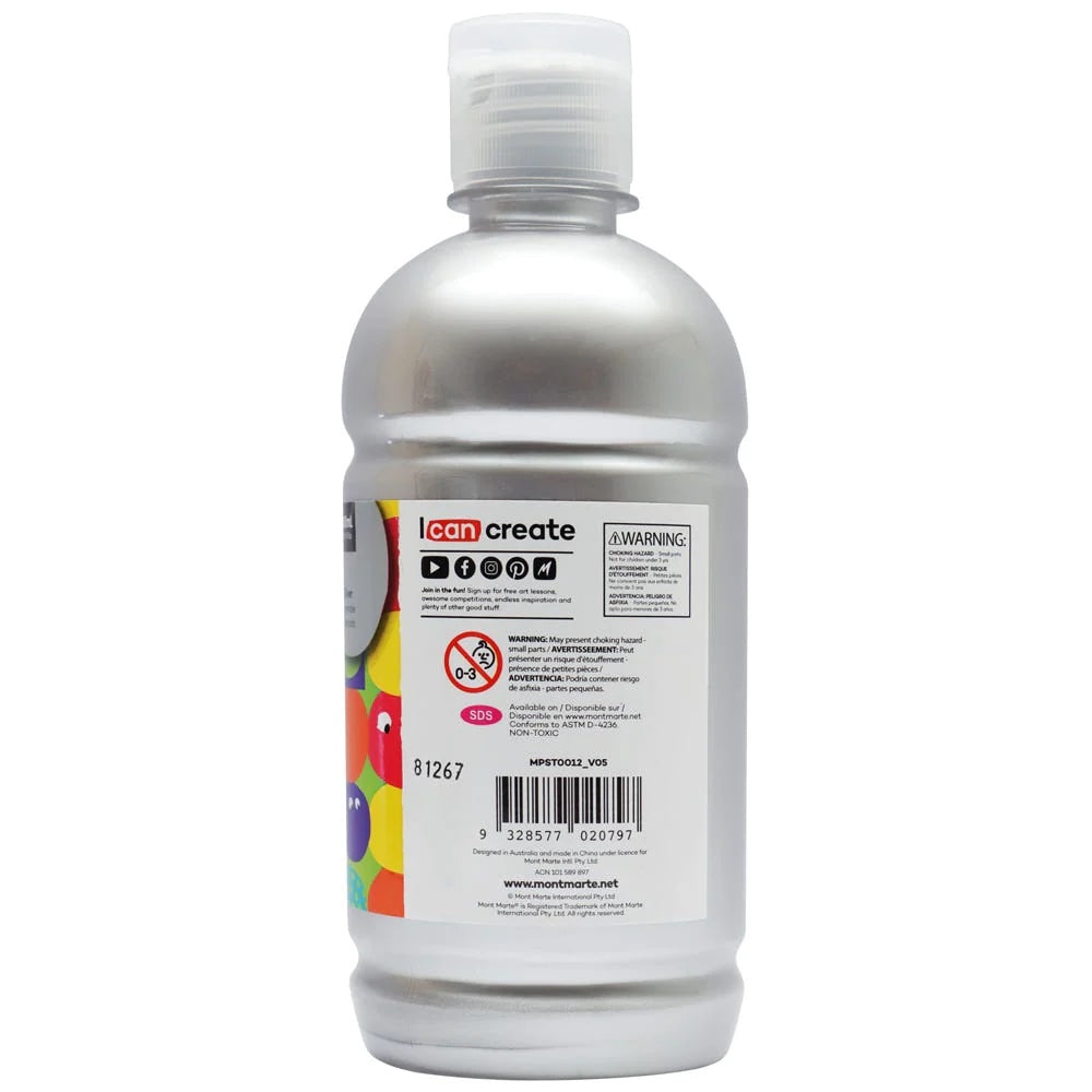 Poster Paint 500ml (16.91 US fl.oz) - Silver