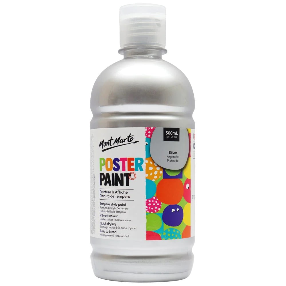 Poster Paint 500ml (16.91 US fl.oz) - Silver