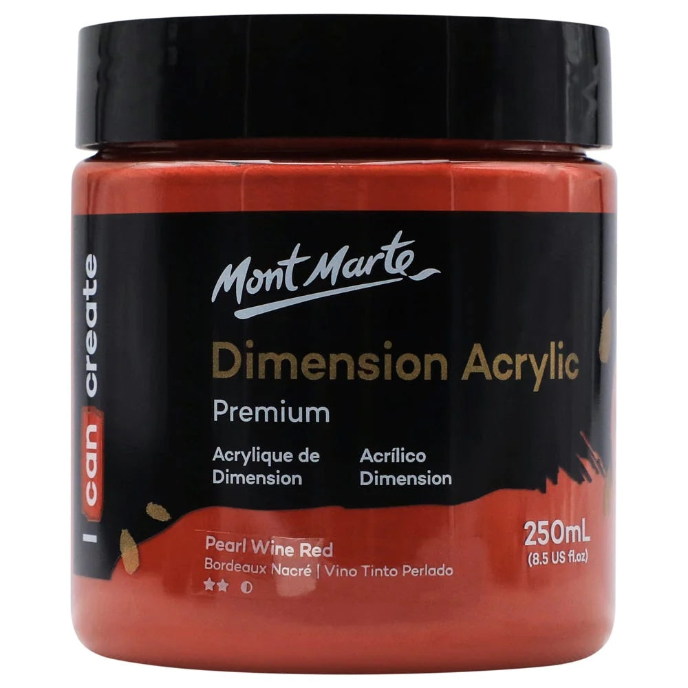Dimension Acrylic Premium 250ml (8.5 US fl.oz) - Pearl Wine Red