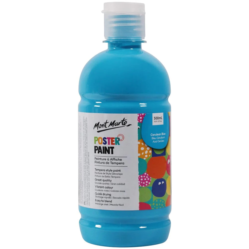 Poster Paint 500ml (16.91 US fl.oz) - Cerulean Blue