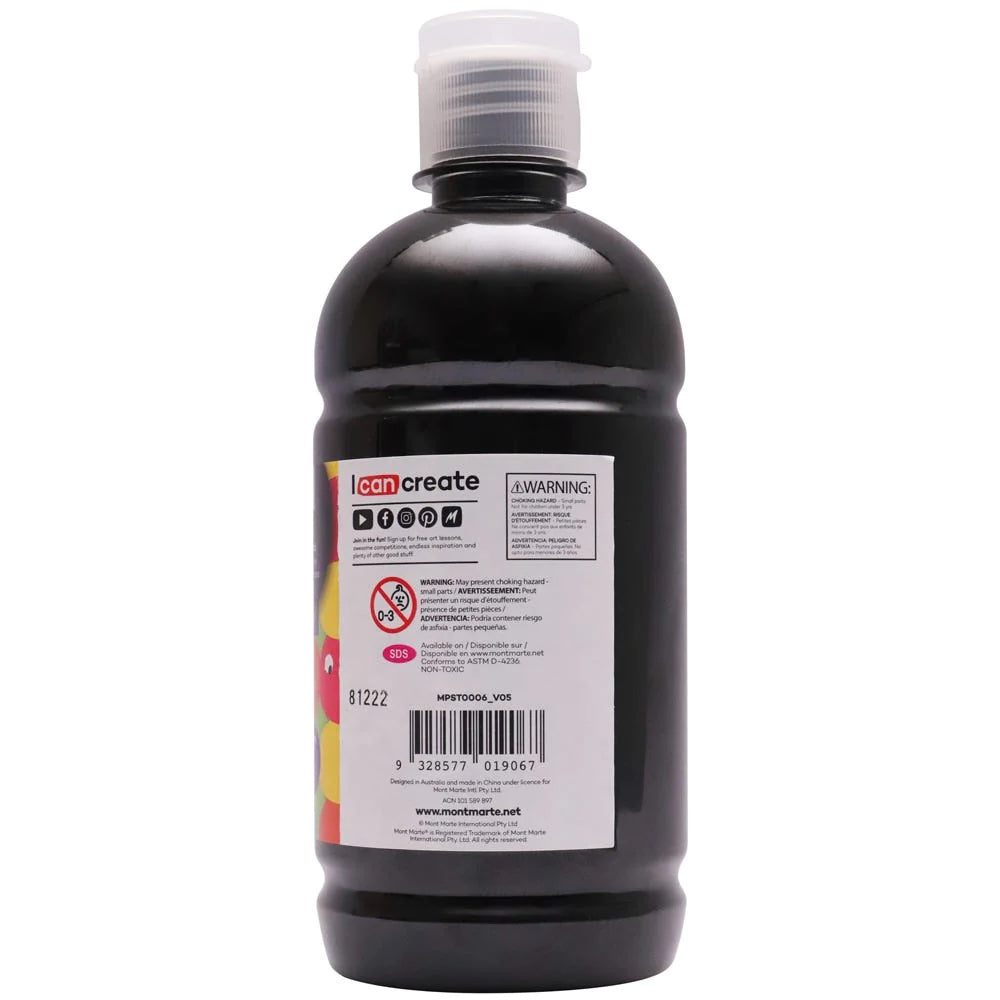 Poster Paint 500ml (16.91 US fl.oz) - Lamp Black