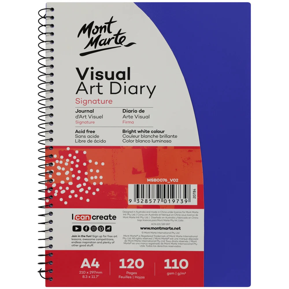 Visual Art Diary Signature A4 120 Pages 110gsm